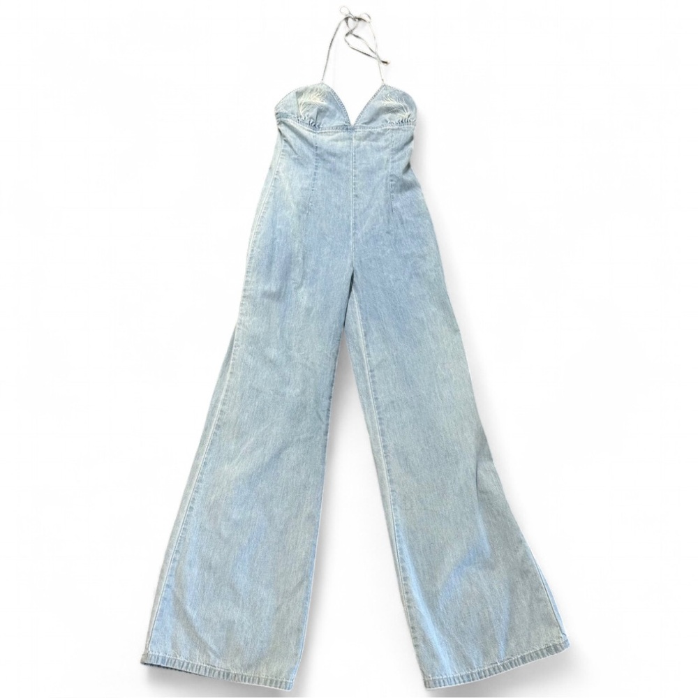 LONDONJEAN Light Blue Denim Jumpsuit